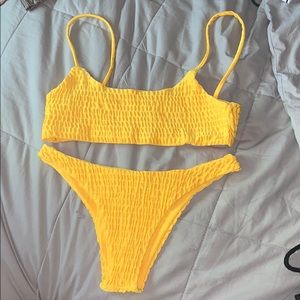 yellow bikini